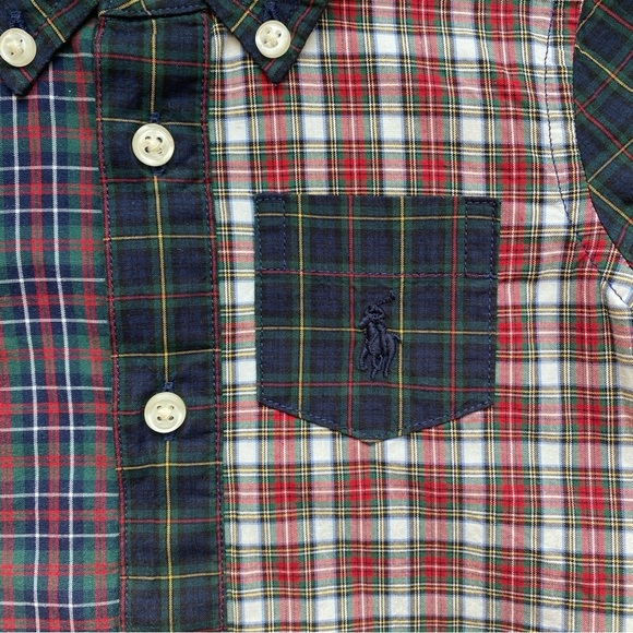 NWT Ralph Lauren Baby Plaid 100% Cotton Poplin Fun Coverall One Piece 9 Months - Picture 9 of 11
